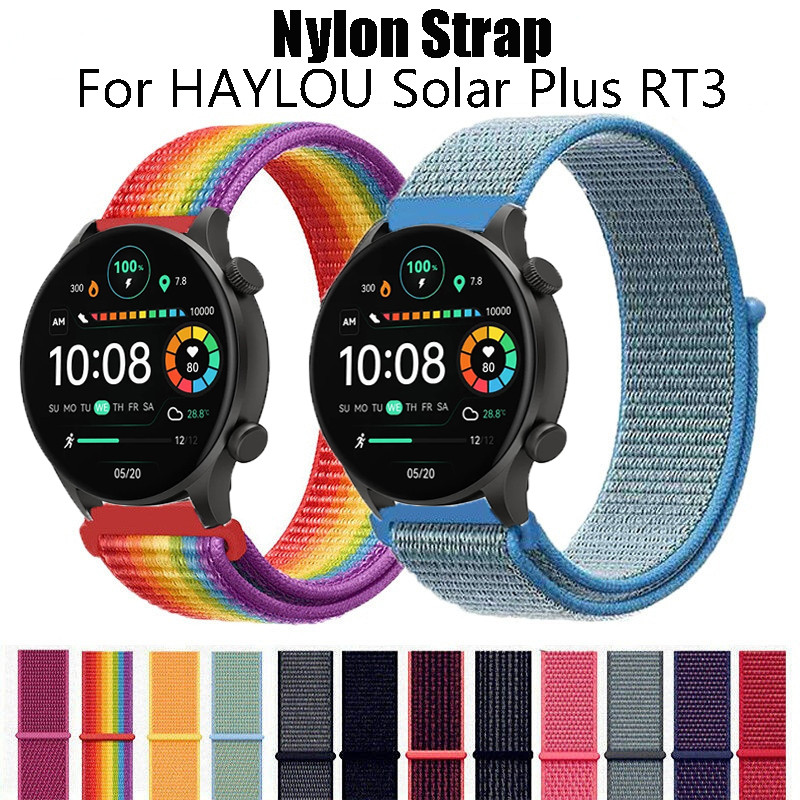 Nylon Loop Strap For HAYLOU Solar Plus RT3 Sport Band Quick Release Watchband For HAYLOU Solar Plus 