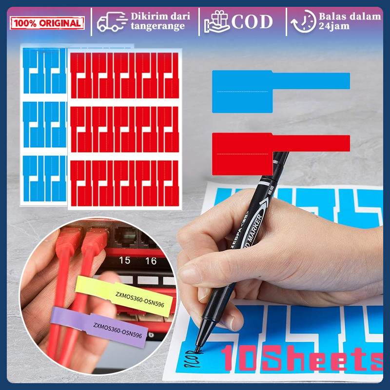 

300pcs/Set Stiker Label Kabel Anti Air Cable Label Sticker Penanda Kabel Stiker Label Kabel Jaringan 100% READY