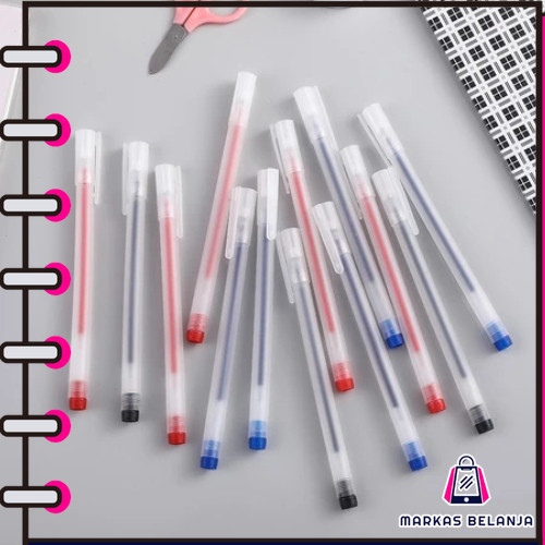 

Pulpen Gel 0.5mm Bolpoin Pena Pulpen Tinta Gel Cair Pena Transparant Pen Gel S3437