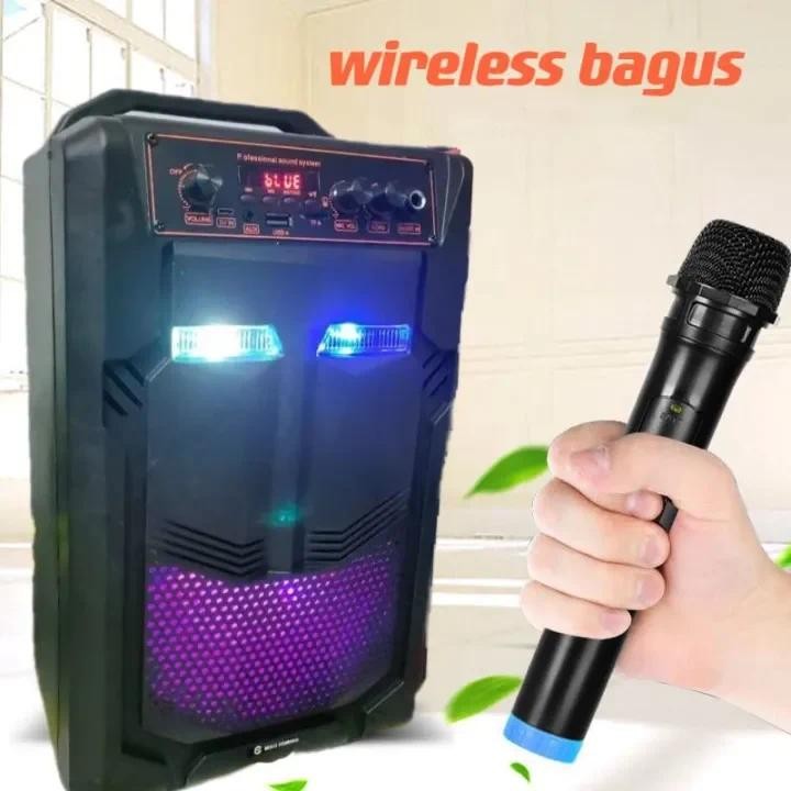 {BISA COD} SPEAKER BLUETOOTH MKC KIMISO QS-889 MIC REMOTE CONTROL KARAOKE BAGUS //rejeki