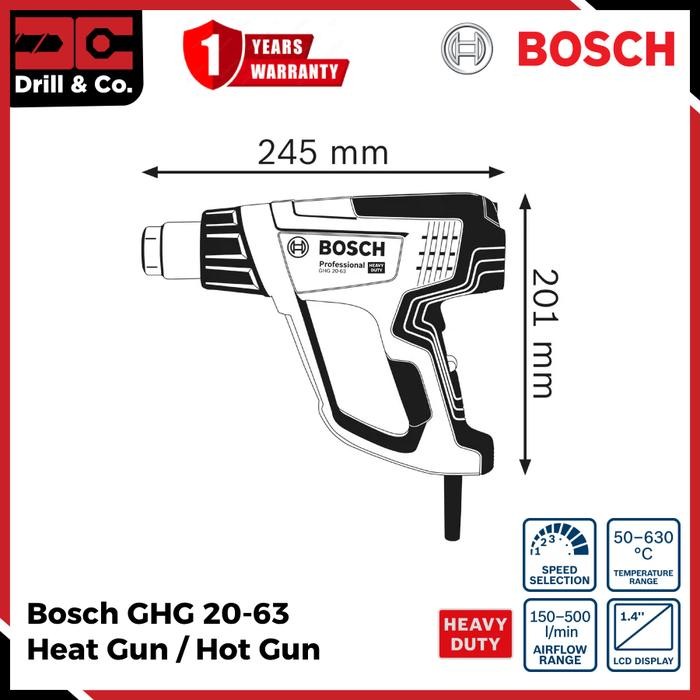 Bosch GHG 20-63 Mesin Pemanas Digital / Hot Gun / Heat Gun - Hot Gun