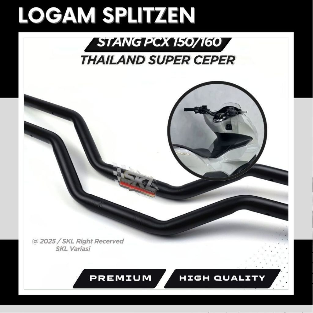 TERMURAH Stang Stir PCX Hitam Ceper pendek Custom vins thailand setang PNP PCX 150 160