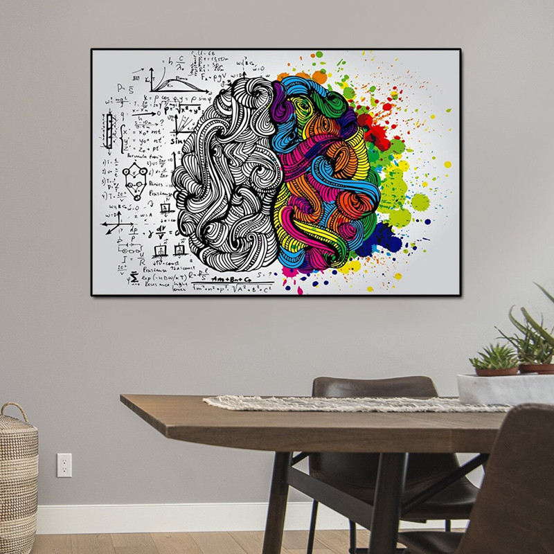 

Brain Contrast Art Canvas Painting Abstract Wall Art Canvas Posters and Prints Modern Art Picture for Living Room Home Decor