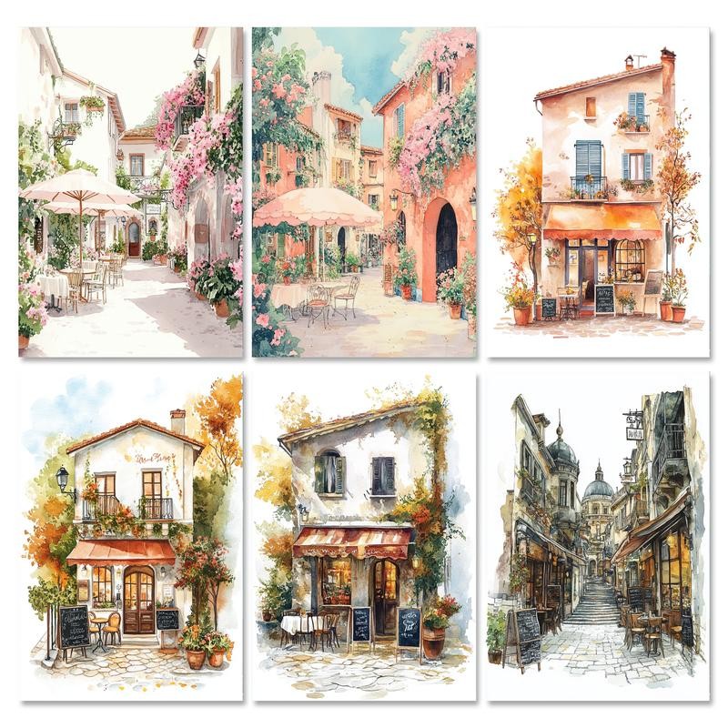 

RUOPOTY Painting By Numbers With Diy Frame Kits Illustration Landscape House Picture On Numbers Handiwork For Home Wall Crafts