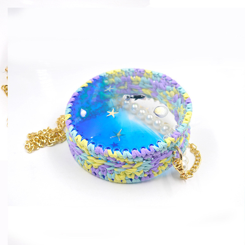 

SZ039 4 styles Handmade Storage Bag Silicone Mold DIY Cat Heart Woven Handbag Resin Molds Jewelry Accessories For Making Craft