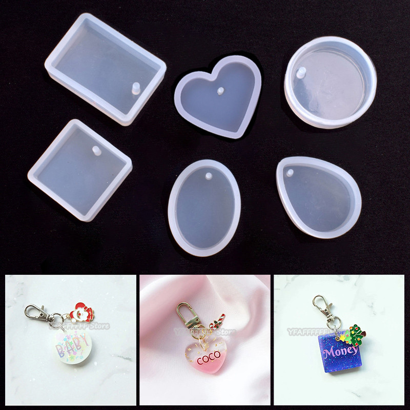 

1/6/9pcs Epoxy Resin Molds DIY Keychain Pendant Silicone Mold Handmade Earrings Jewelry Geometric Mould Resin Jewelry Making