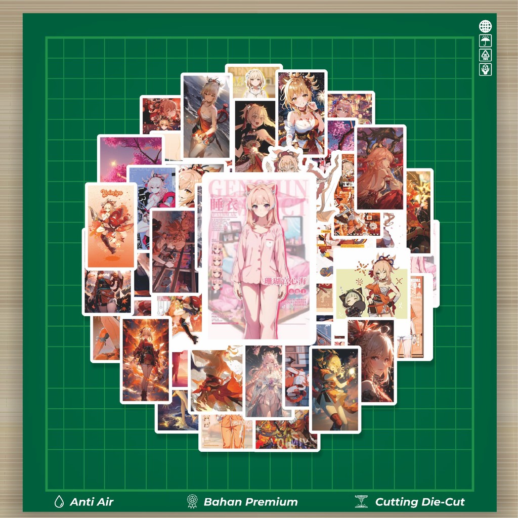 

HOT 50 PCS STIKER Stiker Anime Yoimiya Stiker Fashion Cars Decal Dingin Kartu Album Custom Vinyl Anti Air- Sticker Aesthetic Buku Journal Koper Casing HP Tablet Laptop Helm Motor Botol Minum