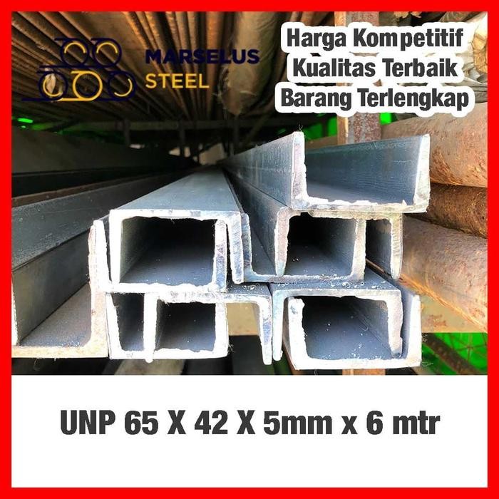 UNP 65 - Besi Kanal U / UNP channel / 65 x 42 x 5mm - 6meter