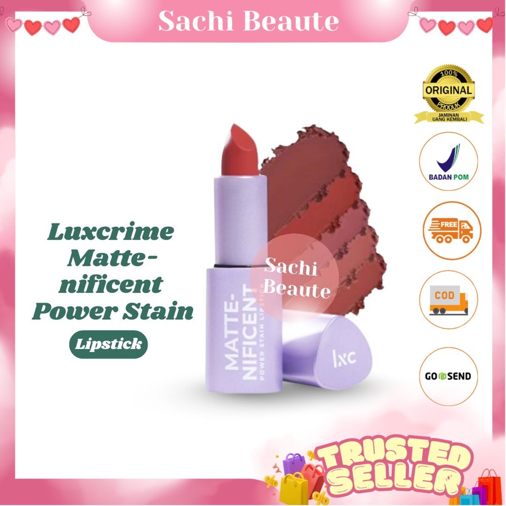 Luxcrime Matte-nificent Power Stain Lipstick BPOM Lipstik
