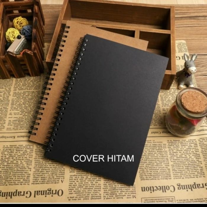 

BUKU NOTEBOOK B5 / NOTEBOOK MURAH / BUKU TULIS B5 SPIRAL / BUKU KULIAH - Hitam, kotak