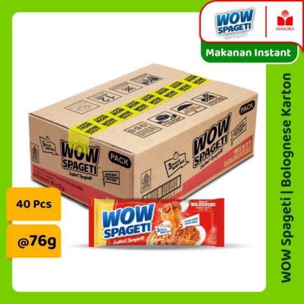 

Wow Spageti Instan 80gr 1Karton Isi 40Bungkus