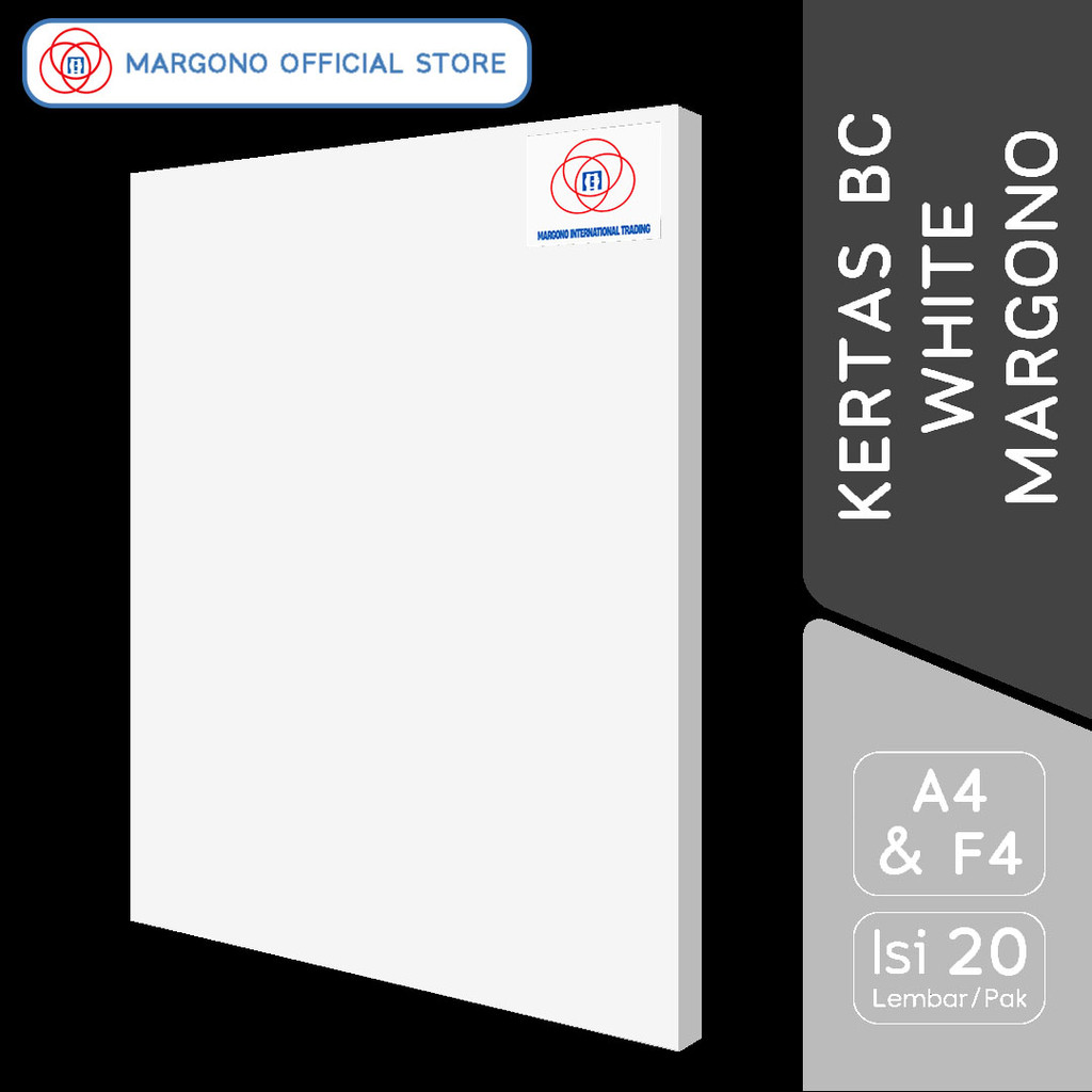 

Margono Kertas HVS Tebal / Brief Card BC White Putih 150 / 190 gsm A4 / Folio F4 - 50 Lembar