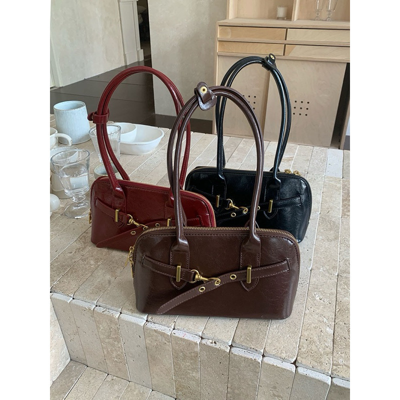 MK87UJ Tas Ketiak Wanita Kulit Tas Cewek Underarm Retro Hand-Held Bag GC 8918