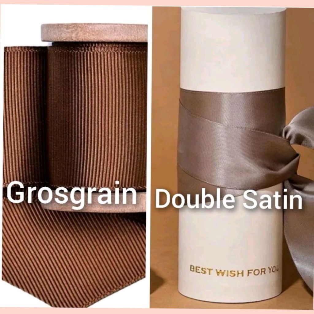 

1 Roll (18 Meter) - 1,6 cm | Pita Double Satin | Grosgrain Premium Ribbon