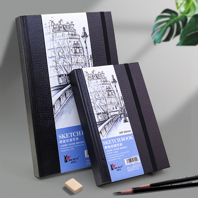 

MIKAILAN SketchBook Hand Sketching Drawing Notebook Journal Planner For Student Artist Painting Art Supplies 80Sheet 130g