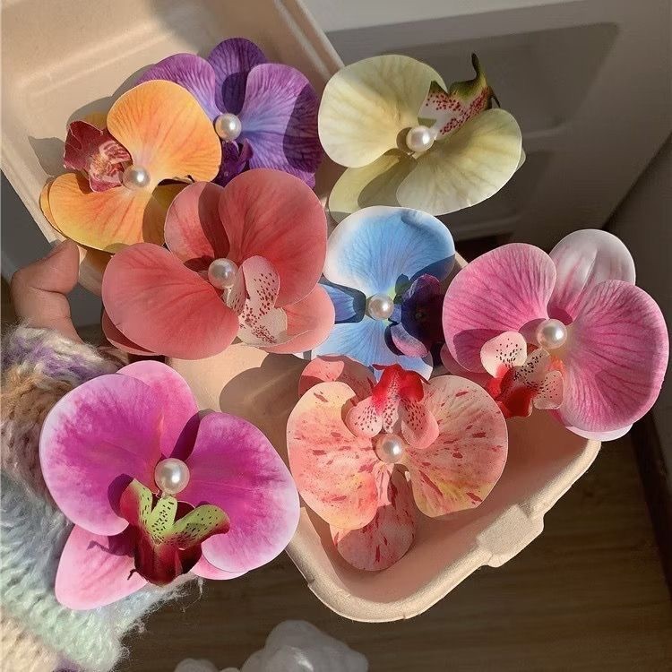 Jepit rambut bunga anggrek-Jepit Rambut Orchid Korea-Hair Clip Orchid- JEPIT RAMBUT ANGGREK Korea- O