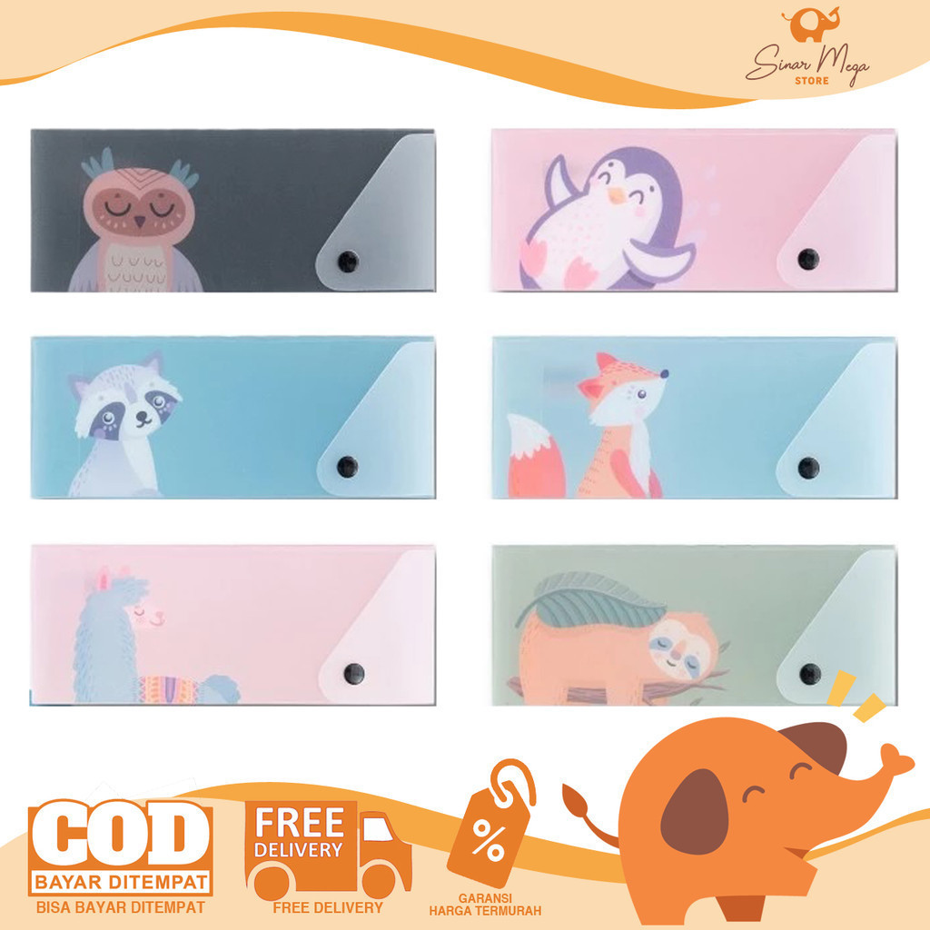 

JOYKO Pensil Case PC-0719AC-37 Animal Calender Kotak Tempat Pensil Motif Hewan Lucu Murah