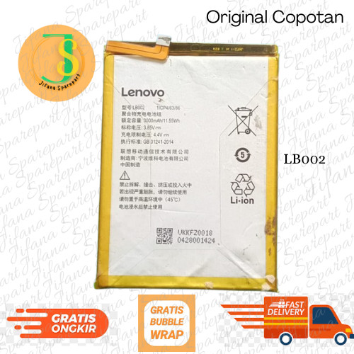 Lenovo S5 K520 K520+ LB002 Baterai Original Copotan