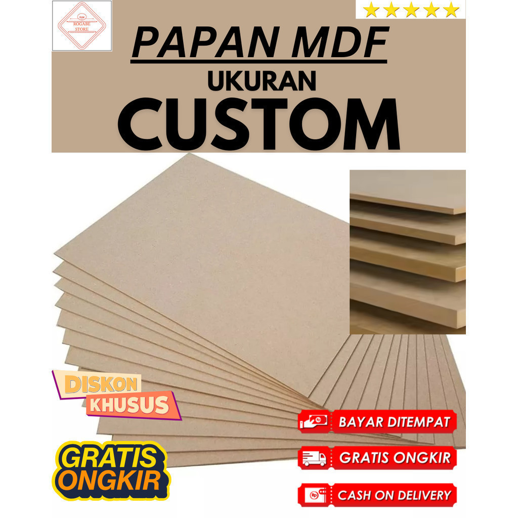 CUSTOM POTONG MDF BOARD 5MM / PAPAN MDF 5 MM / R O