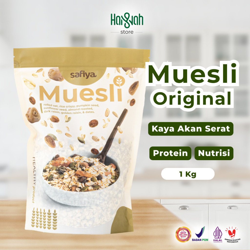 

Muesli Safiya Original 1 Kg Dried Fruit Sereal Sehat Tinggi Serat