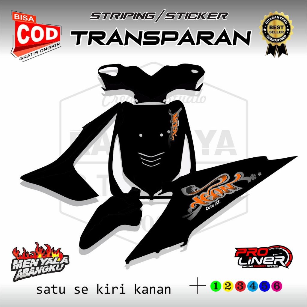 STRIPING BEAT KARBU TRANSPARAN / STRIPING BEAT KARBU TRANSPARAN