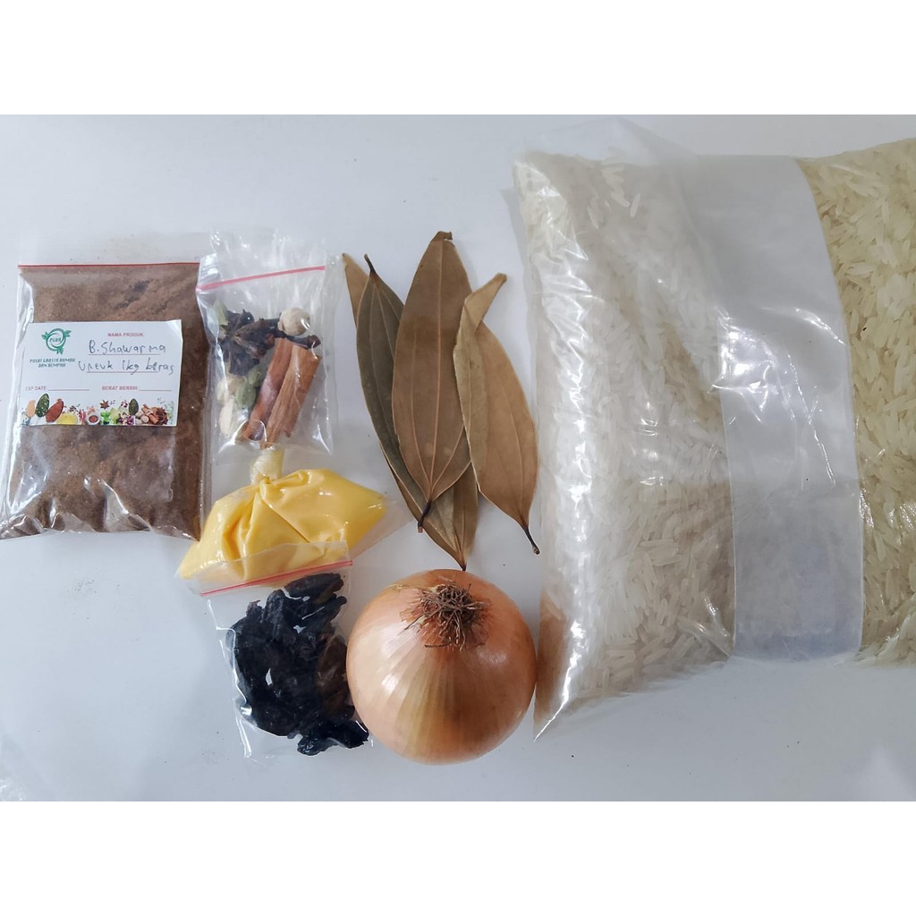 

bumbu instan Nasi Kebuli enak dan wangi plus beras basmati 1kg gratis rempah / Paket Beras Basmat 1 kg khas Khas Timur Tengah PGBR Bekasi