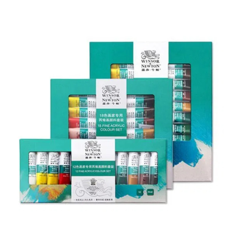 

Winsor Newton Acrylic Paints Set Professional Acrylic Pigments 12/18/24/36 Colors DIY Hand Painted Wall Painting Textile Paint
