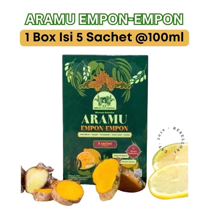

Aramu Empon-Empon Jamu Tanpa Pengawet dan Pemanis Buatan 1 Box Isi 5 Sachet