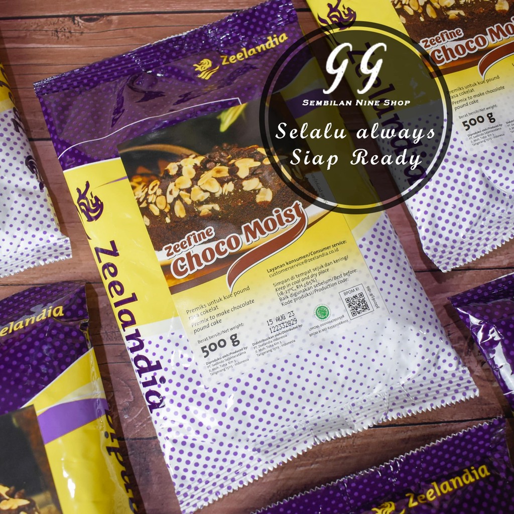 

Zeelandia Zeefine CHOCO MOIST 500 Gram Tepung Premix Kue Pound Cokelat Chocolate Cake Premiks Zefine Halal