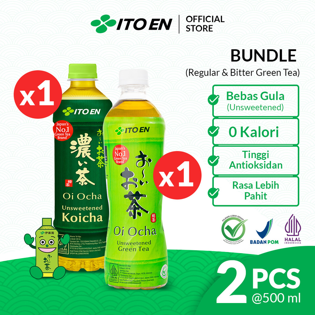 

ITO EN Paket Koicha 500 ml 1 Pcs & Oi Ocha 500 ml 1 Pcs - Bundle Mix Teh Hijau Jepang Tanpa Gula