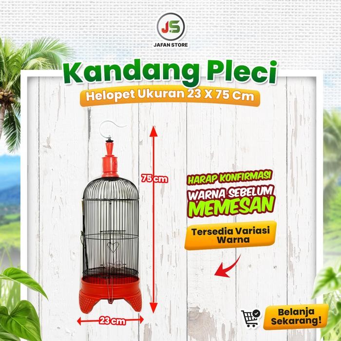 Kandang Pleci Helopet Tebok Bintang 23 cm - Merah [terlaris]