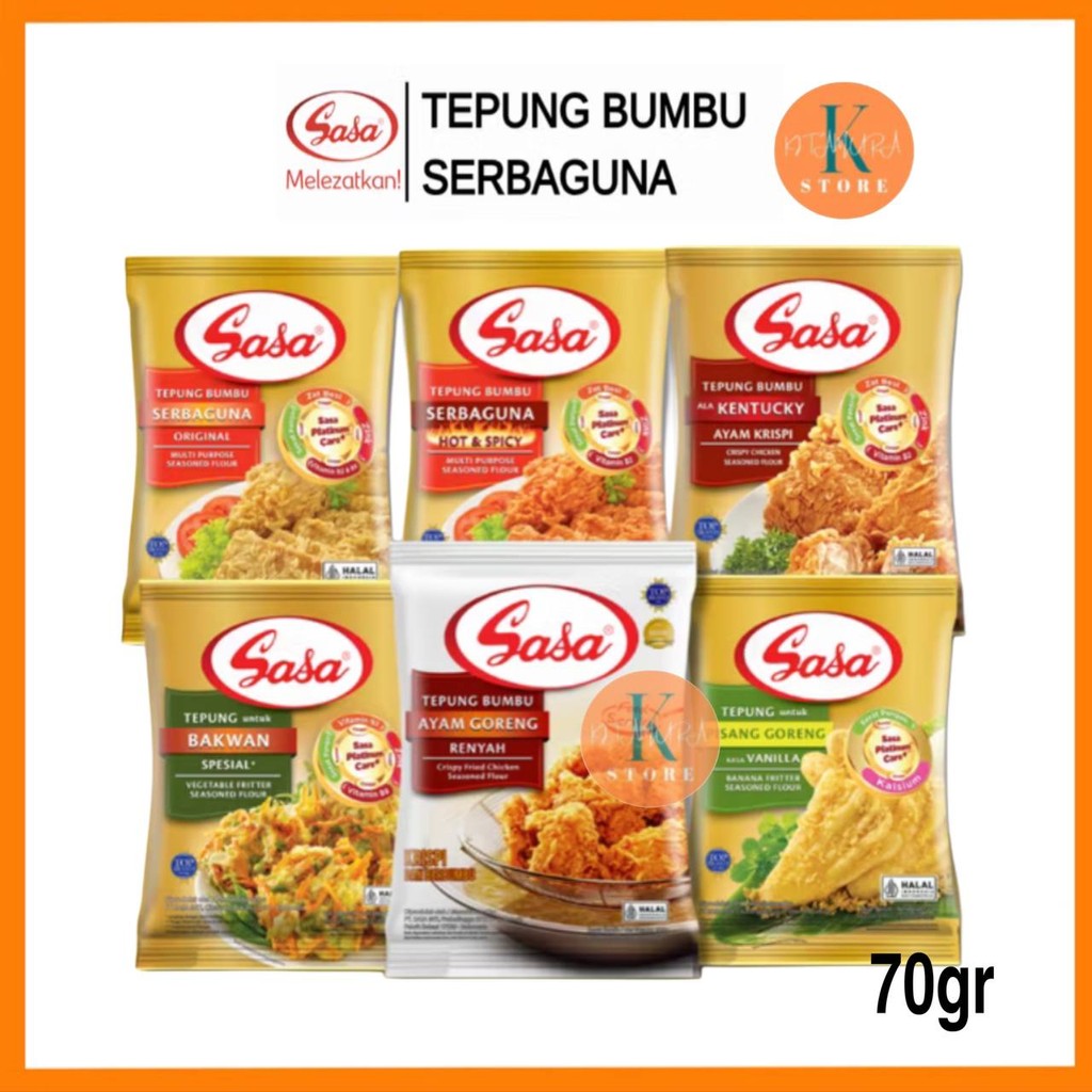 

BUMBU SASA TEPUNG 70gr SERBAGUNA ORIGINAL BAKWAN SPECIAL PISANG GORENG BUMBU MASAK BUMBU DAPUR BUMBU INSTAN HALAL BPOM ORIGINAL
