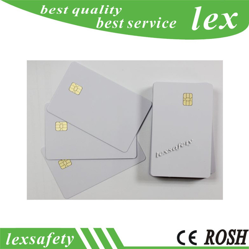 

100PCS/Lot Plastic Blank Printable SLE-4442 IC Card /ISO7816 Contact Card / SLE-4442 Smart Card/ Plastic Sle4442 Card