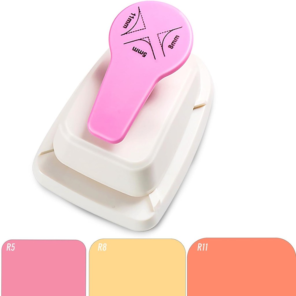 

Craft Corner Puncher Rounder Puncher Paper Cutter 3 in 1 r3 r4 r7 r10 Hole Paper Cutter Label 3 in 1 for scrapbooking cardmaking
