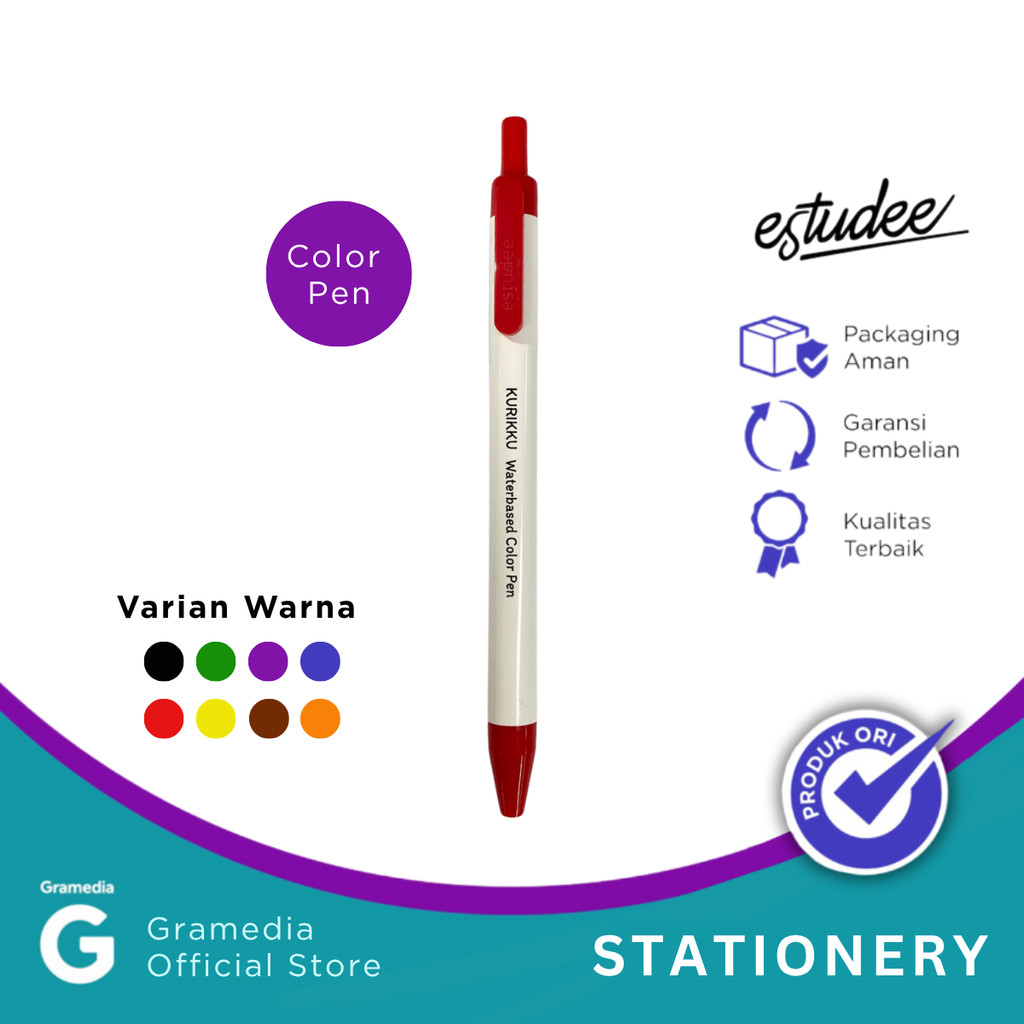 

Color Pen Estudee Kurikku Red 03 Es-Cp619