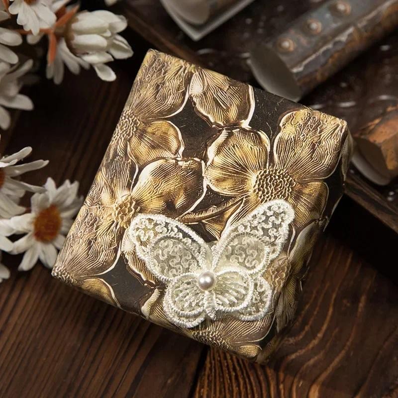 

30Pcs Background Material paper Retro 3d texture Time brand Pack Background Notebooks Old material Writing Scrapbook 173*115mm