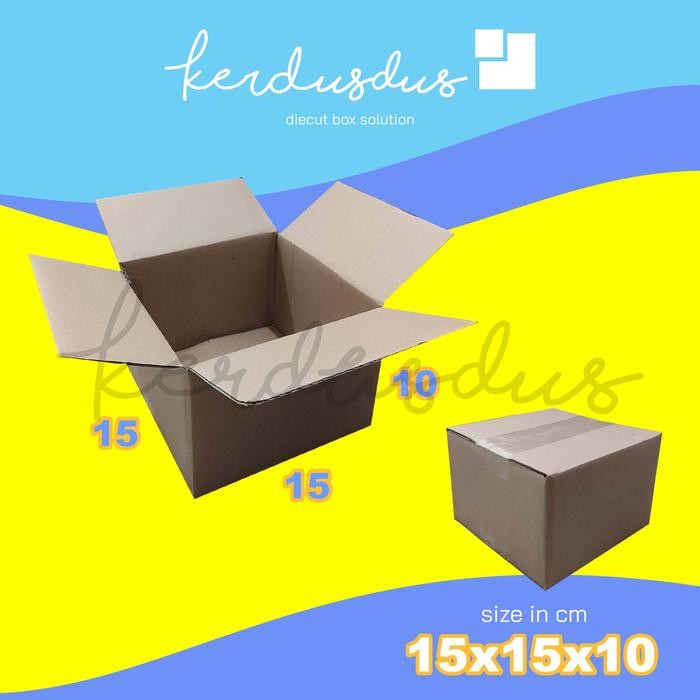 

15x15x10 cm kardus box karton kotak packing packaging POLOS SHEET