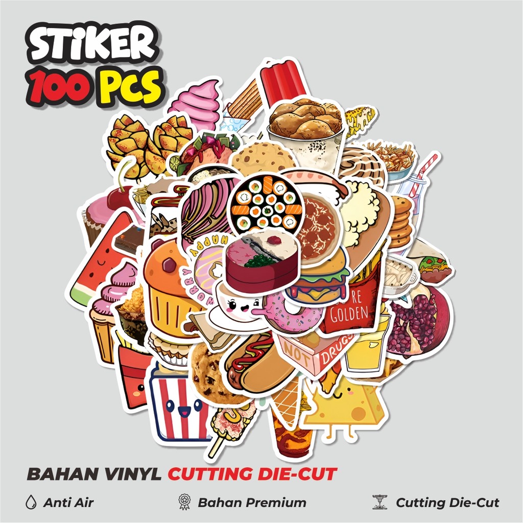 

Terbaru! 50 pcs Stiker Cute and Delicious Food [Makanan Lucu dan Lezat] Dekorasi Lucu Kreatif untuk Notebook, Skateboard, HP
