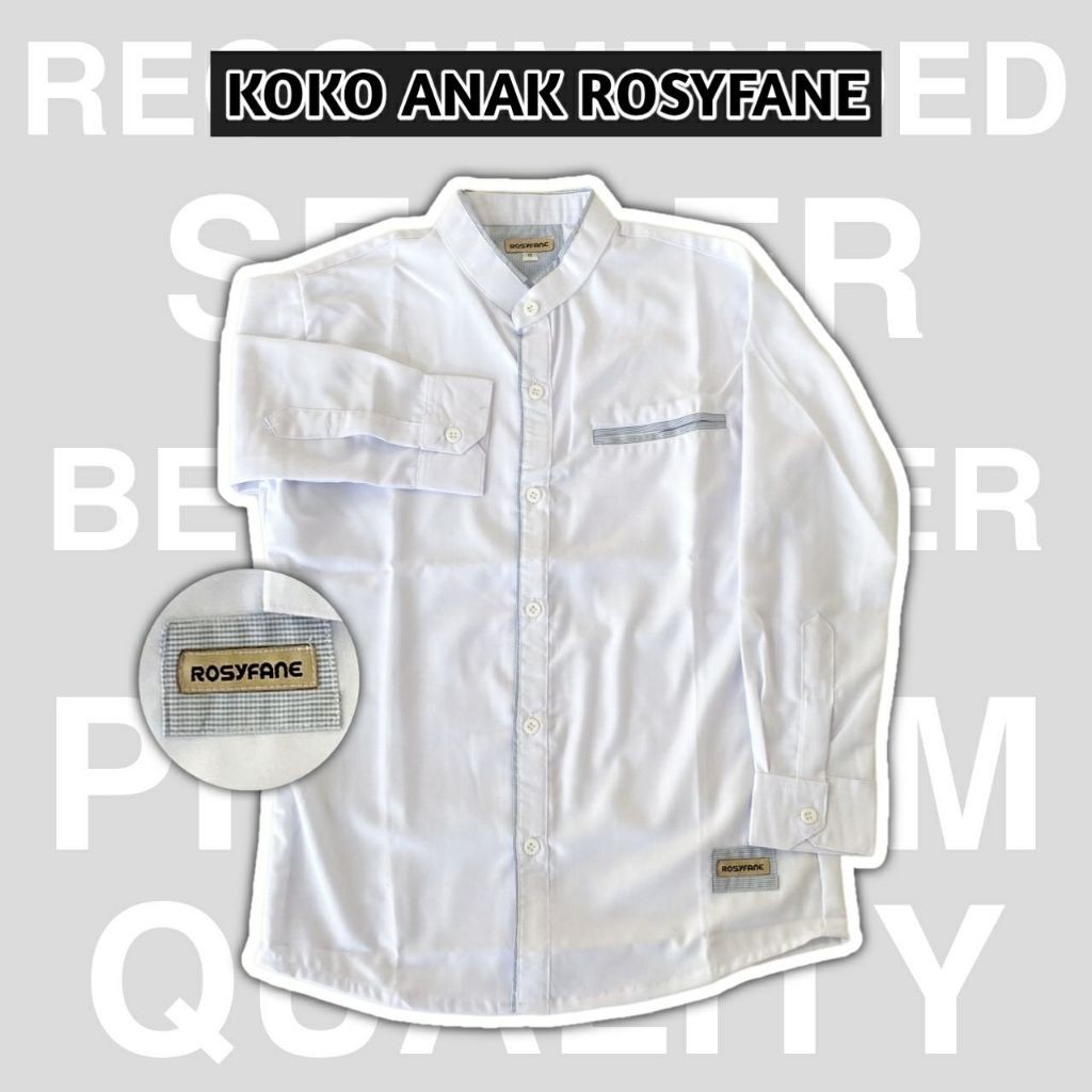Koko Anak Rosyfane / Koko Anak Laki Laki Terbaru / Koko Putih Anak / Baju Koko Anak Laki Laki / Baju