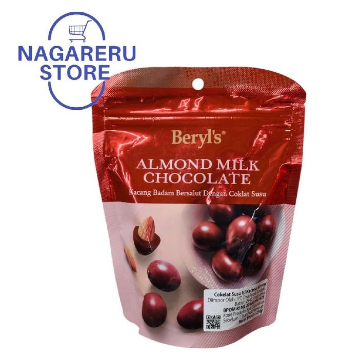 

Beryl's almond milk chocolate (cokelat susu isi kacang almond) 250gr