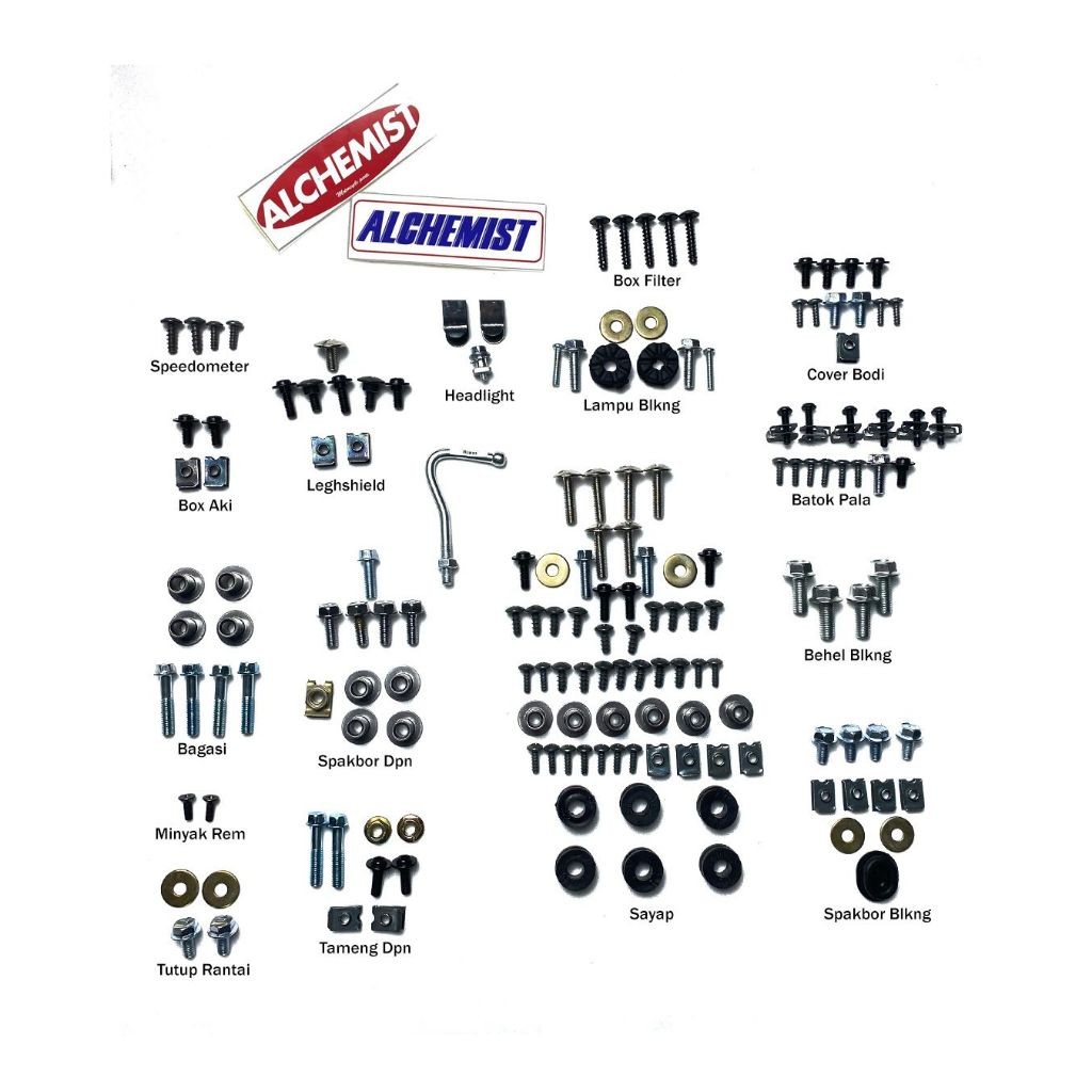 COD Baut Supra X 125 PGM FI Full Set / Baud Honda Supra X 125 PGM FI Full set Full Body / Baut Baud 