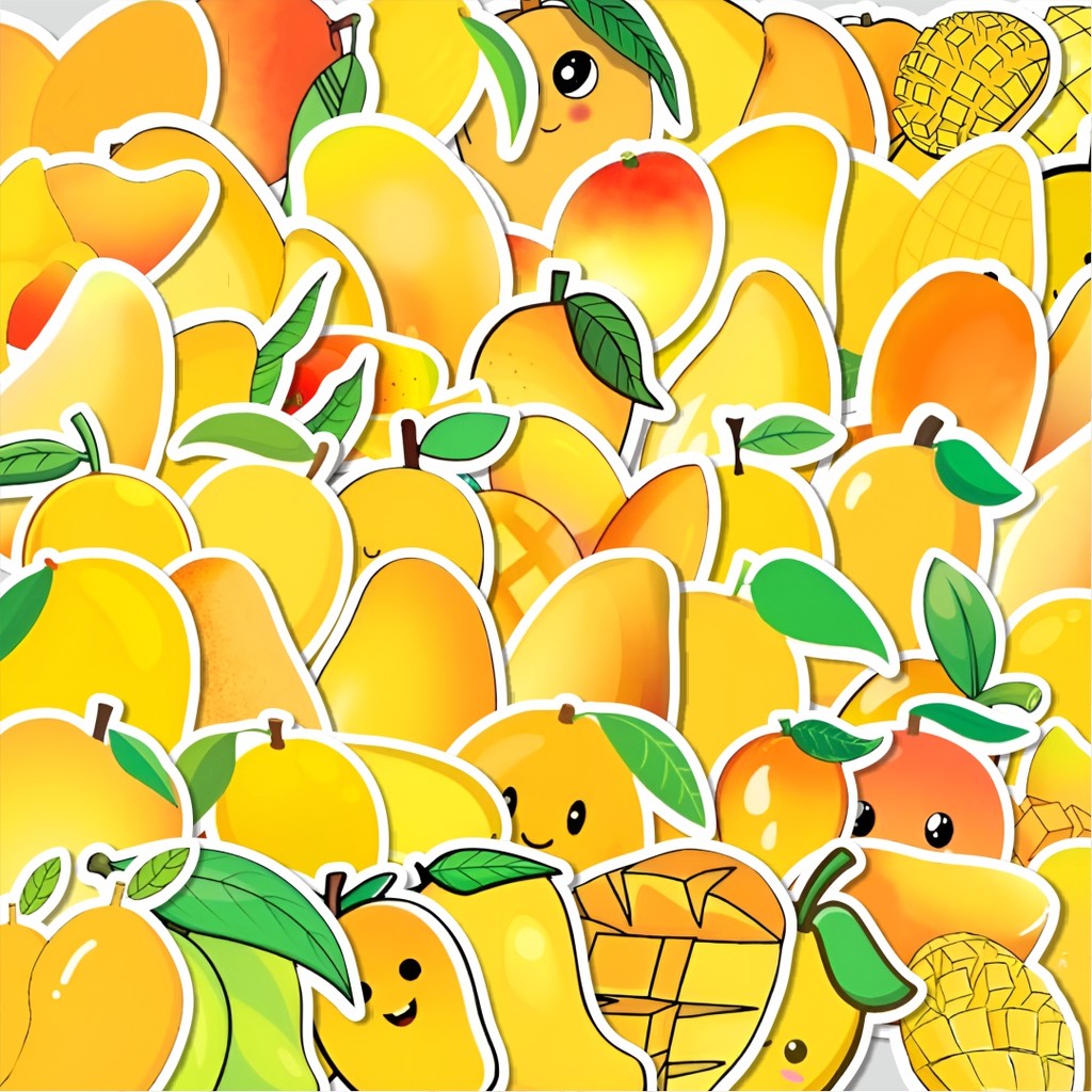 

Stiker Cutting Pack Stiker Orange Mango [Buah Mangga Jeruk] Isi 100Pcs Series Aesthetic Lucu Keren Untuk Koper Bahan Vynil