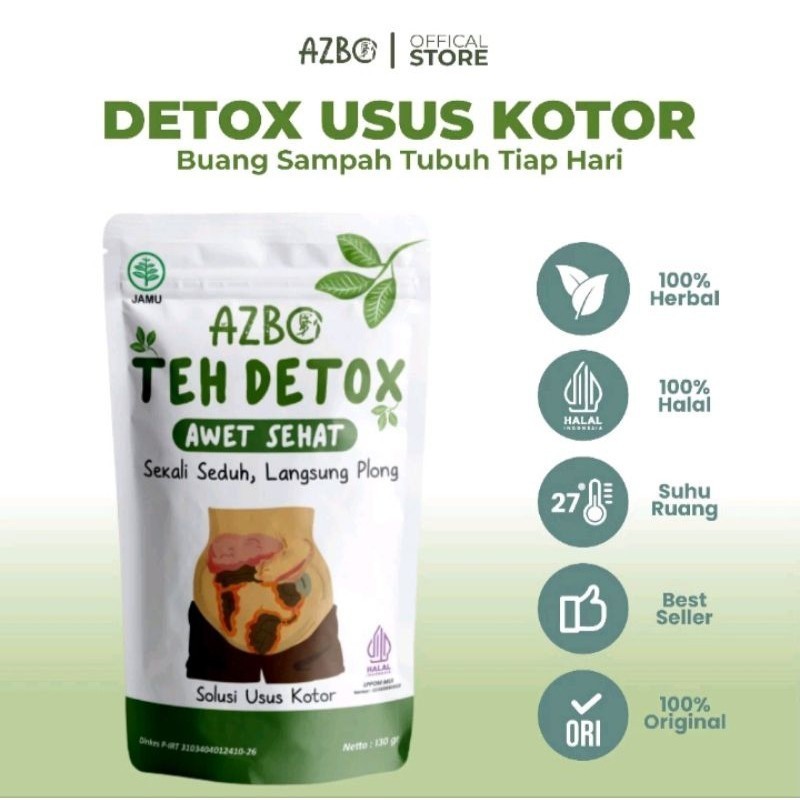 

Teh Azbo Detox Usus Kotor Azalea Botanicals Pelancar BAB Menstruasi Pelangsing Badan