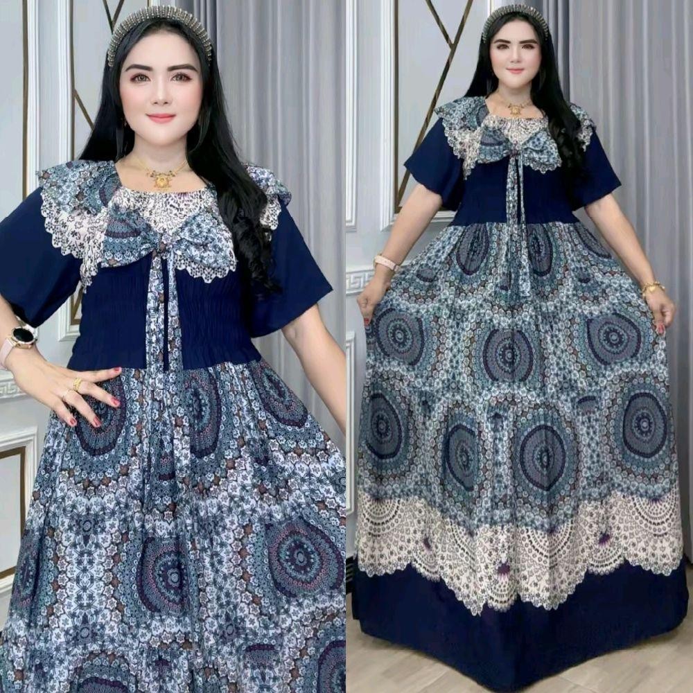 Pita Marimar Taury – Dress Katun Rayon Semok Dada Pita, Leher Kotak