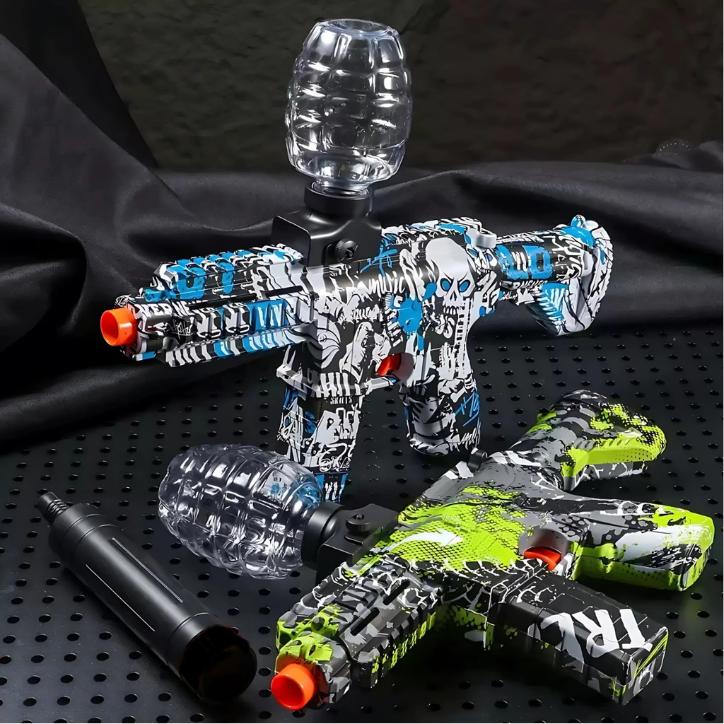 TINATAH Toy Studio Mainan Senjata Peluru Gel Air Blaster Gun Tembakan +BATERE Keluar Asap & Lampu RA
