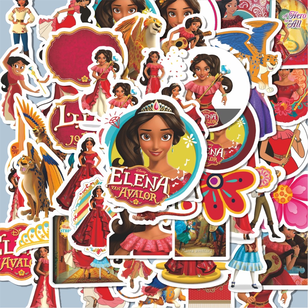 100PCS Lucu Stiker Disney Series Elena Of Avalor Character Mix Stiker Aesthetic Stiker Anti Air Stik