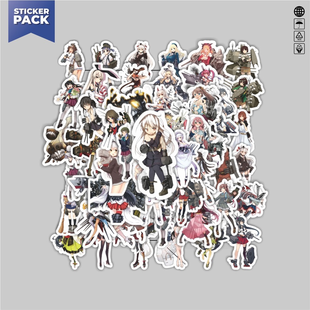 

[100PCS]Stiker Pack Stiker Anime Game Series Kantai Collection Character 10 Aesthetic Vinyl Anti Air Dekorasi Sticker Laptop Buku Journal Koper Helm Casing HP Gitar Helm Skateboard