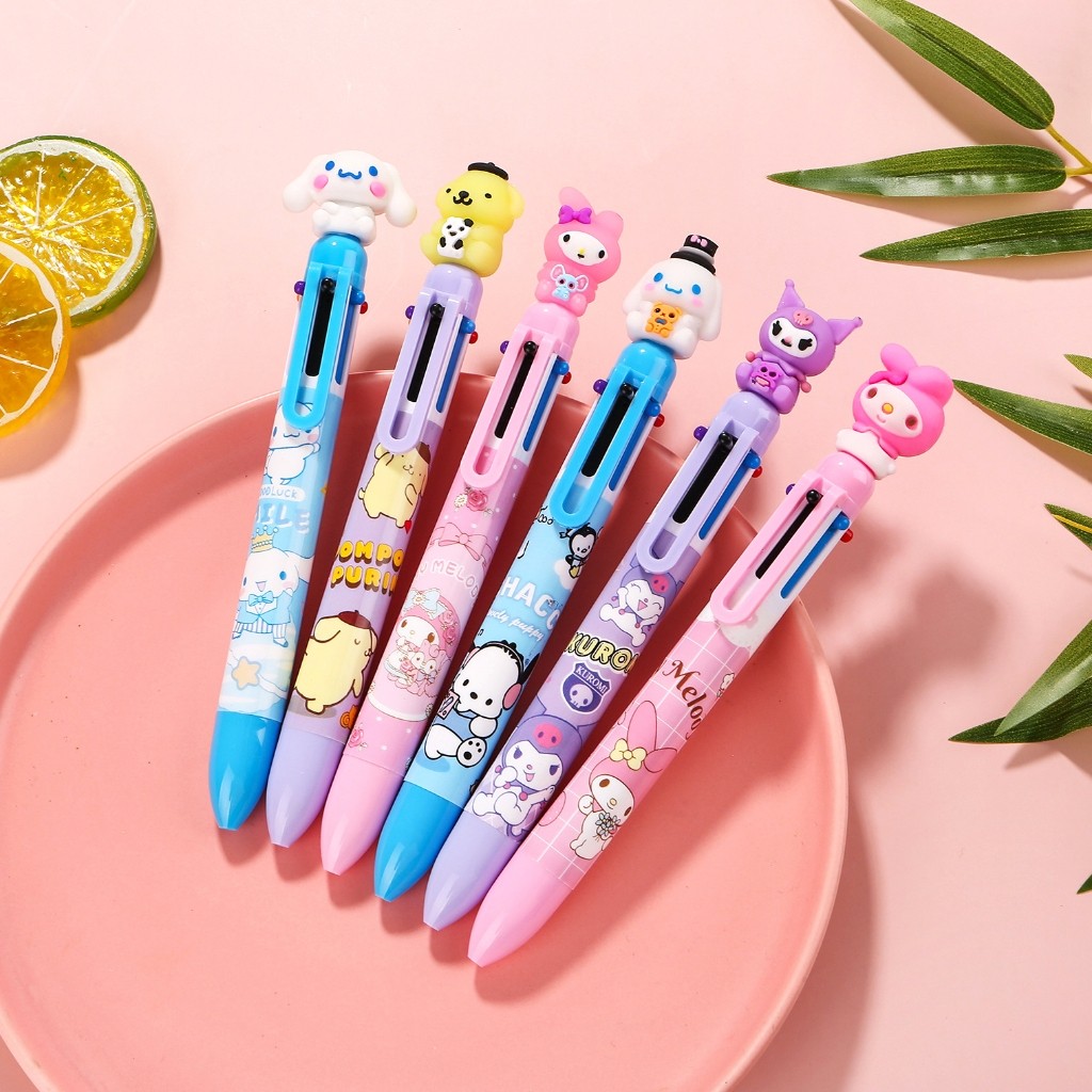 

PEN 6WARNA SANRIO / TERFAVORITE PULPEN 6 WARNA KARAKTER LUCU / PULPEN 6 WARNA KARAKTER 3D LUCU FS
