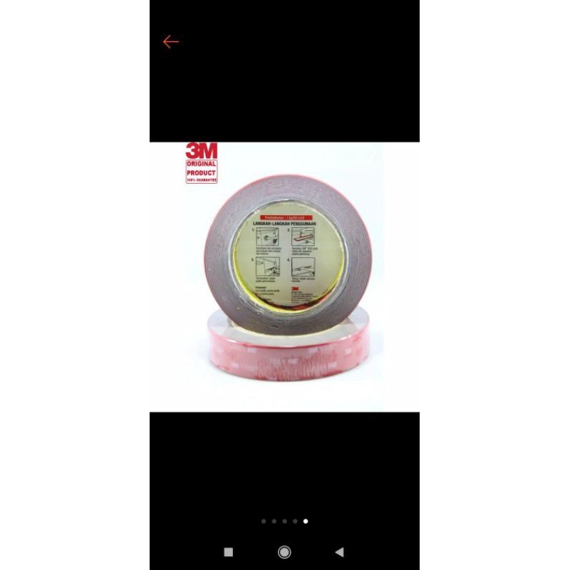 

JAMIN MURAH !!!DOUBLE TAPE 3M VHB 24 MM X 4.5 METER ASLI ORIGINAL(BISA LANGSUNG ORDER)
