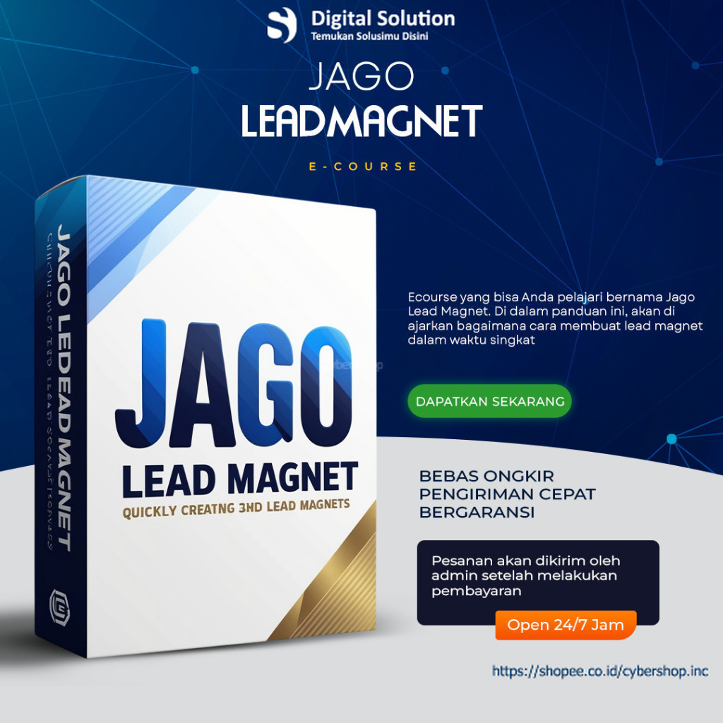 [ECOURSE11] JAGO LEAD MAGNET -  Cara membuat lead magnet dalam waktu singkat